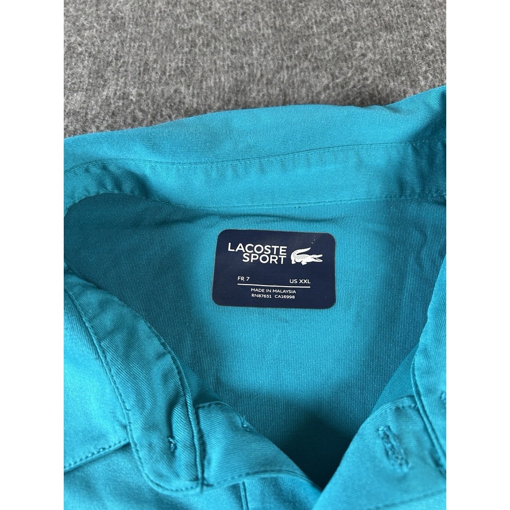 Lacoste Sport Ultra Dry Polo Shirt Mens 2XL  Multicolor Golf Performance Shirt - Picture 2 of 6
